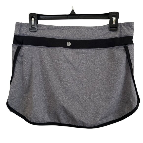 90 Degree By Reflex Womens Active Skort Gray Black Stretchy Activewear Size L - Picture 2 of 7